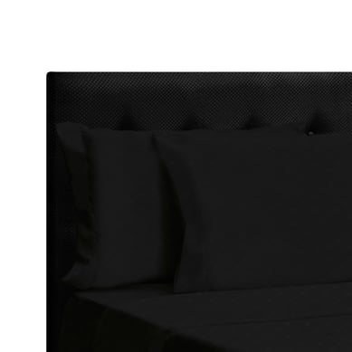 Juego de S�banas Embozada King 200x200 Negro