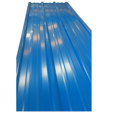 Teja Metalica Aluzinc Pintada 8 Cal 28 Azul RAL 5005 6Mts x 30UND