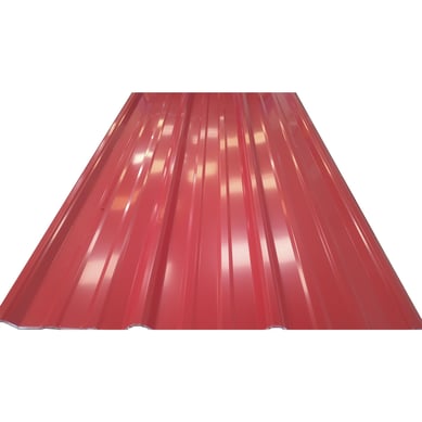 Teja Metalica Aluzinc Pintada 4 Cal 28 Rojo RAL 3001 3.05Mts x 30UND