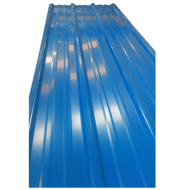Teja Metalica Aluzinc Pintada 4 Cal 28 Azul RAL 5005 6Mts x 30UND