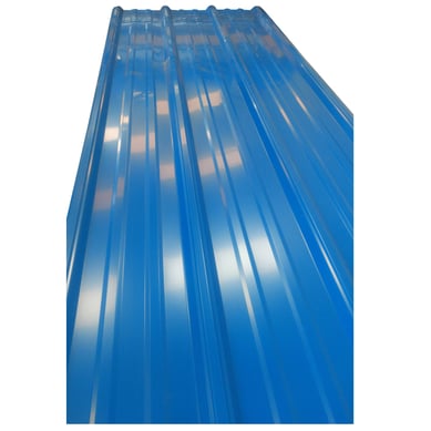 Teja Metalica Aluzinc Pintada 4 Cal 28 Azul RAL 5005 3.05Mts x 30UND