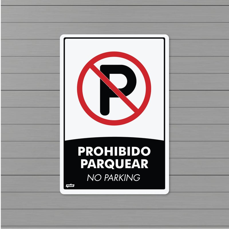 Señal Prohibido Parquear 22x15cm Poliestireno FIXSER | falabella.com