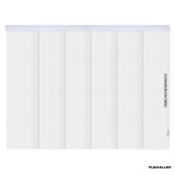 Panel Oriental Solar Damasco Blanco A La Medida Ancho Entre 180.5-200  Cm Alto Entre  180.5-200 Cm