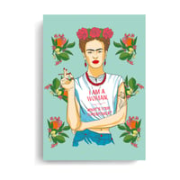 Cuadro de Frida Kahlo I Am A Woman XL 69x99