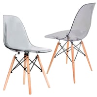 Silla Eames 45X39X85 Transparente Humo