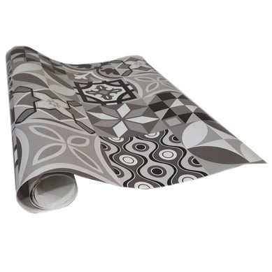 Papel Adhesivo para Pared 70Cmx5Mt Vintage Gris-Negro