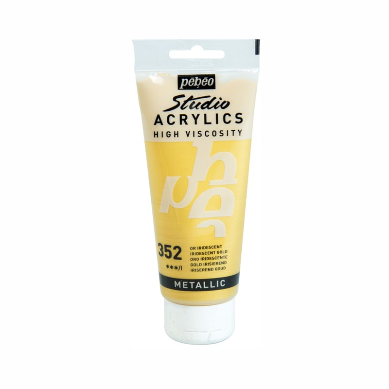Pebeo Gel Iridescente Oro 250 Ml Per Pittura, Miscelabile Con Colori E Diluibile In Acqua