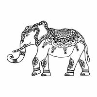 Vinilo Decorativo de Elefante Hindú L 150x100cm