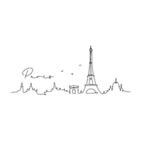 Vinilo Skyline de París XS 80x32cm
