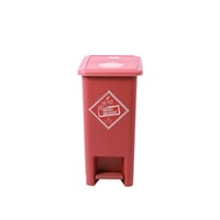 Punto Ecológico Plástica 12L Rojo Con Pedal