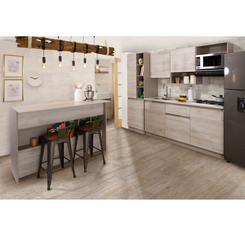 Cocina Provenza 1.80 Cm Incluye Mesón Beige Claro Poceta Derecha con ...