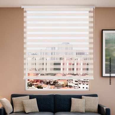 Cortina Enrollable Roller Duo Ancho 100cm Alto 180cm Color Beige Gardenia