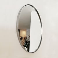 Espejo Circular Marco Metalico 80Cm Plateado