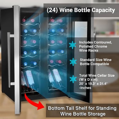 Cava de Vinos 24 Botellas Pkcwc24