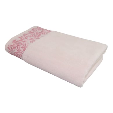 Toalla De Cuerpo Jacquard Avellaneda 70x140cm 500gr Crema-Rosa