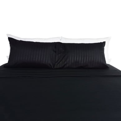 Juego Cama Poli�ster Extradoble Negro