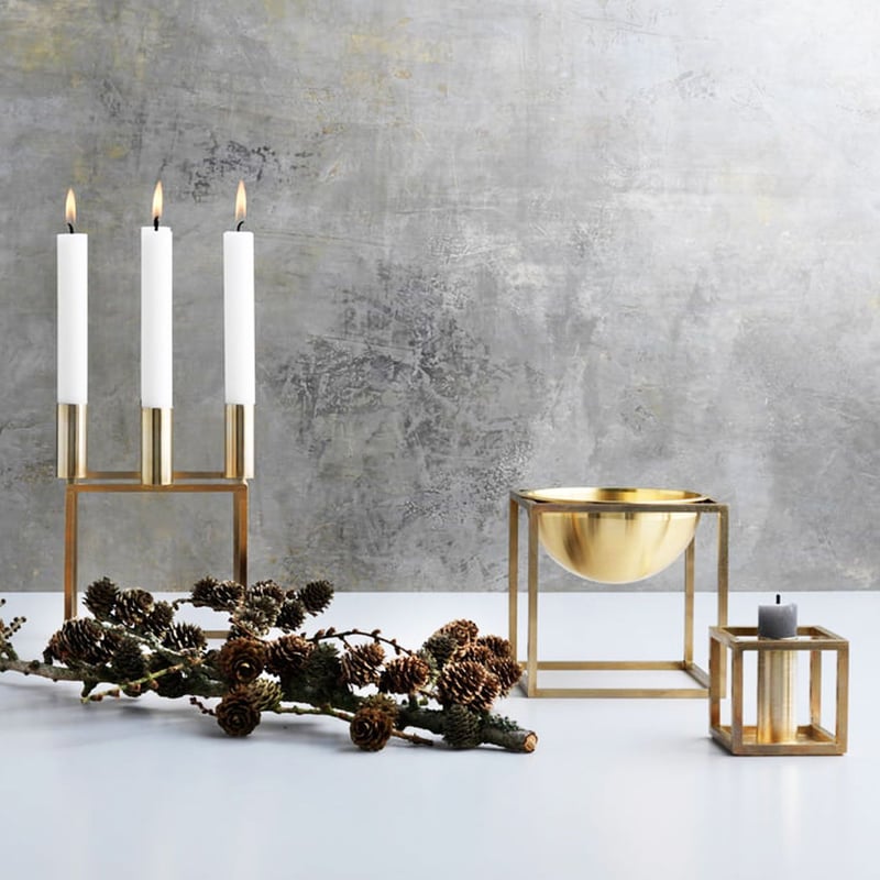 Candelabro De Adviento Candelabro De Metal Para 3 Velas 53cm Plateado Velas Con Soporte