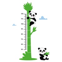 Vinilo Medidor con Bambú y Pandas 95x152cm