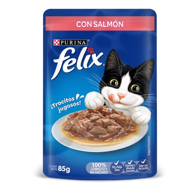 Alimento H�medo F�lix Salm�n Salsa X85 G