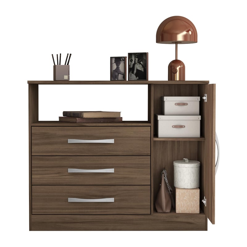 IFANNY Cómoda De 3 Cajones, Cómoda Moderna De 26 Pulgadas, Cómoda Y Cómoda De Madera, Cómoda