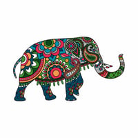 Vinilo Decorativo Mandala Elefante Xl 160X92Cm