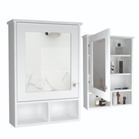 Gabinete De Baño Egeo Con Espejo X2 73x53x16cm Blanco