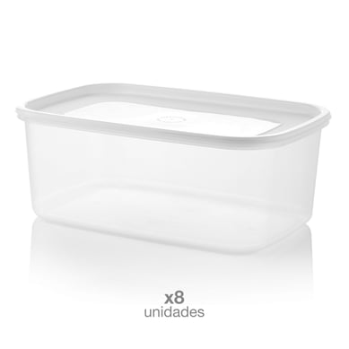 Cajas Organizadoras 16 Litros Blanco Set X 8Unds