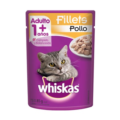 Alimento H�medo Whiskas Pouch Pollo 85 G