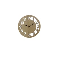Reloj Positivo/Negativo Madera 30x30cm Beige Amsterdam