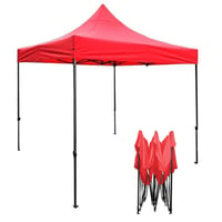 Toldo Plegable Metal Rojo 300 x 300 cm