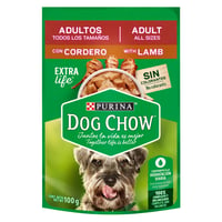 Alimento Húmedo Adultos Dog Chow Todo Tamaño Cordero 100g
