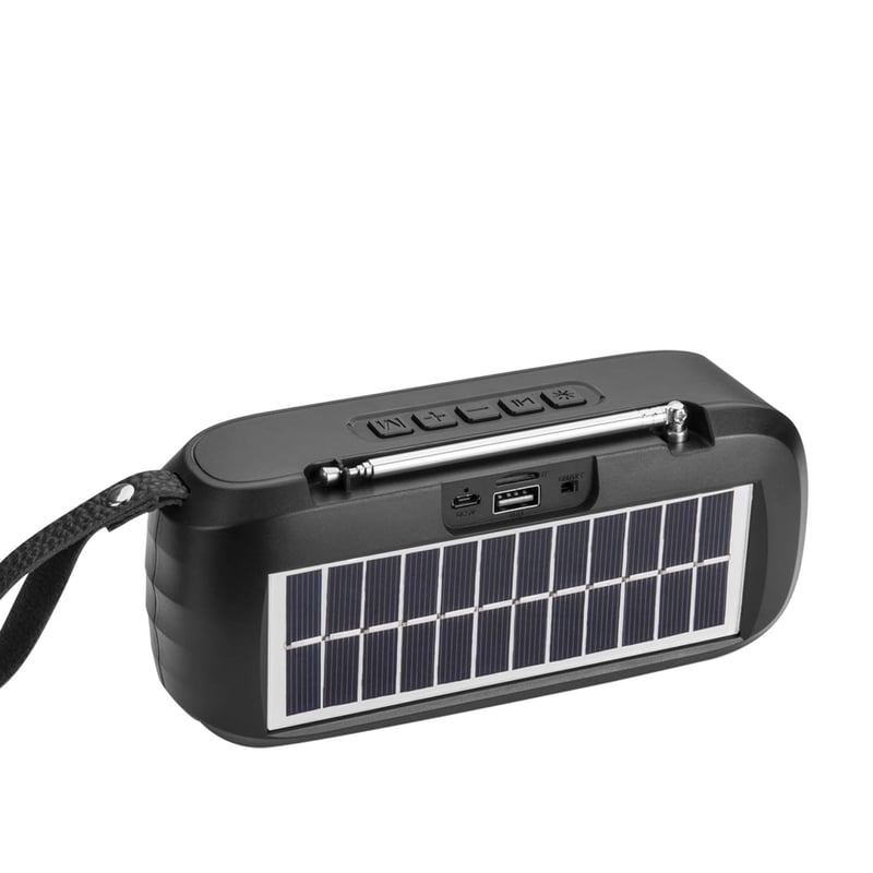 Parlante Recargable Con Panel Solar Y Linterna 12 W Rms Vta Vta Plus