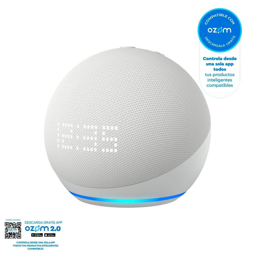 Echo Dot 5Ta Gen Altavoz Inteligente Alexa Y Reloj Blanco - Homecenter ...