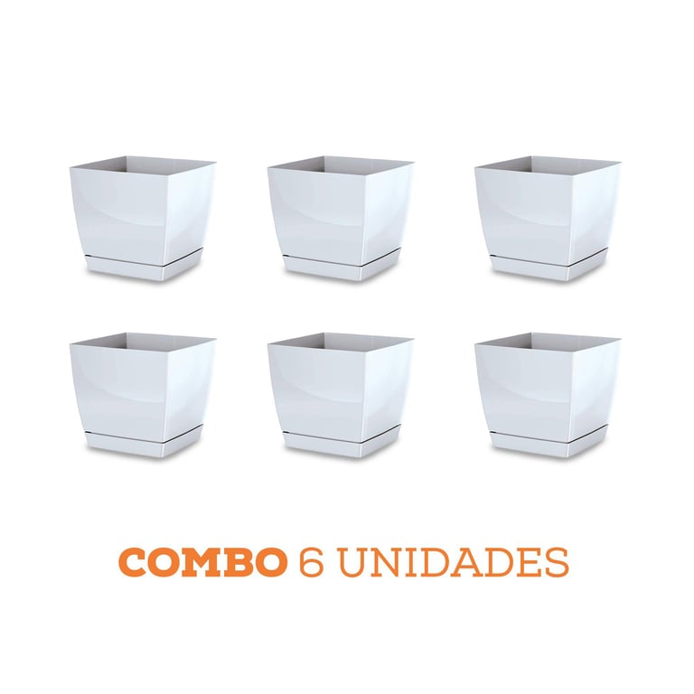 Prosper Plast dukp100-s449 10 x 10 x 9.2 cm Coubi Vaso da Fiori – Bianco