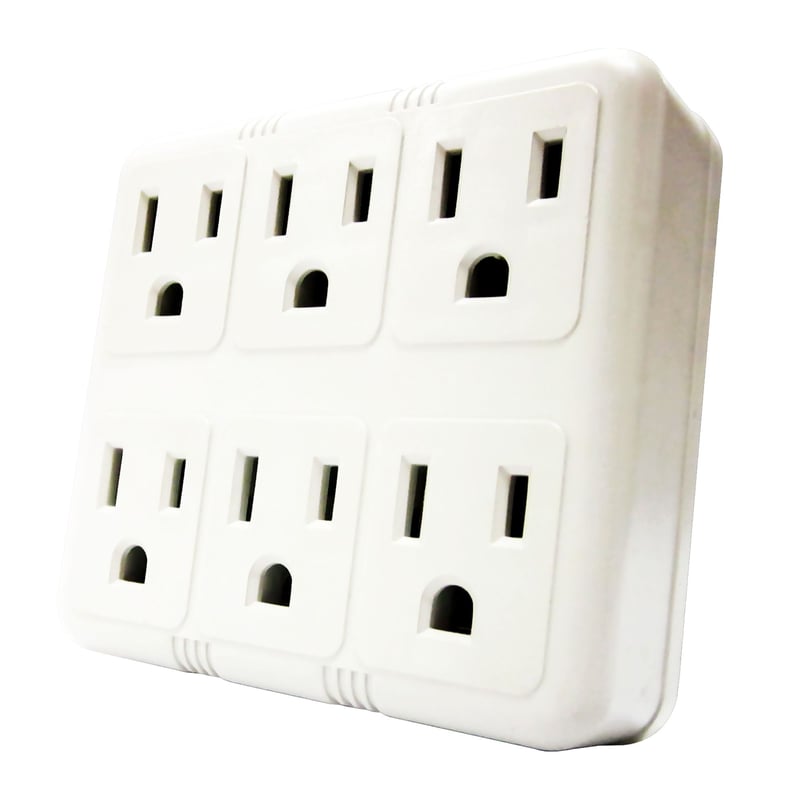 Multitoma de pared de 6 salidas polo a tierra HALUX | falabella.com