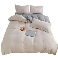 My Home Store Duvet Bicolor Crema / Gris Semidoble