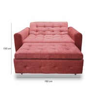 Sofá Cama Roma 180cm. Poliéster Palo de Rosa