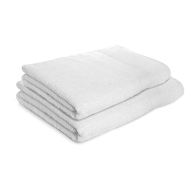 Kit X2 Toallas de Ba�o 100% Algod�n 70x140 cm Blanco