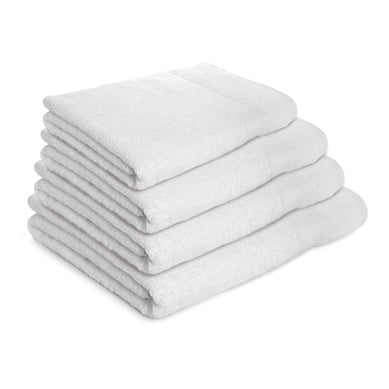 Kit X4 Toallas de Ba�o de Cuerpo Extragrande 100% Algod�n Blanco
