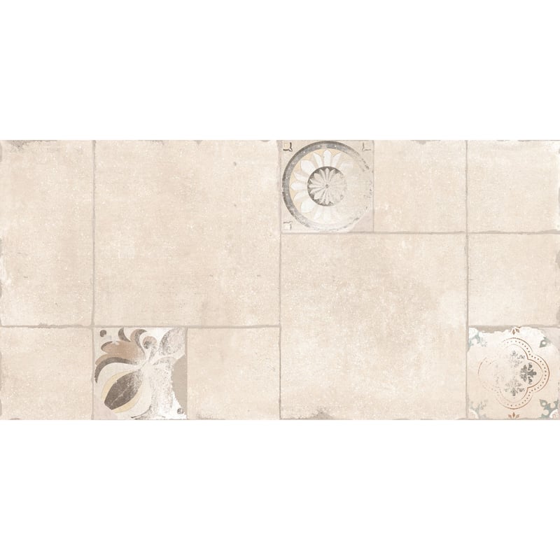 Porcelanato Esmaltado Toscana Caliza 60x120 cm Color Crema C/1,44 mt2 ...