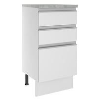 Mueble de Cocina Bajo Glamy 40 cm 3 Cajones - Blanco