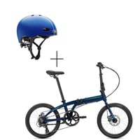 Bicicleta Plegable Tern B8 Azul Básica + Casco Street Ocean