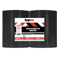 Topex Pack x 2 Stretch 15 cm X220 66m2 Topex Negro