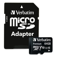 Verbatim Memoria Micro SD 64GB con Adaptador Verbatim