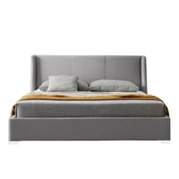 Combo Cama Mousai con Colchón 1 Pillow 26 cm + Sabanas 110x120x190 Gris Plata