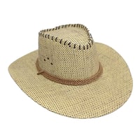 Sombrero Vaquero Texano Llanero Norteño Hombre Mujer Sol Caqui Tejido