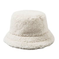 Gorro Pesquero Pescador Bucket Hat Sombrero Peluche Invierno Blanco