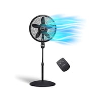 Ventilador de Pedestal con Control Remoto Negro 4