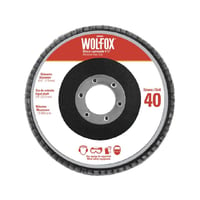 Disco Flap para Desbaste y Pulido 4.1/2 Pulgadas Grano 80 Wolfox