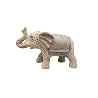 Escultura Elefante Poliresina 32.6x20.9 cm Beige Ubud